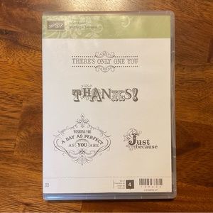 Stampin Up! Vintage Verses set of 4 clear mount stamp set